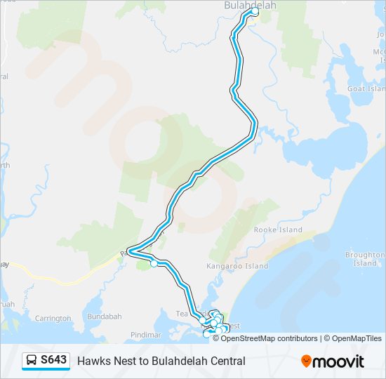 S643 bus Line Map