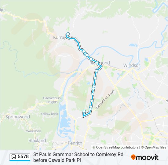 5578 Route Schedules, Stops & Maps Kurrajong (Updated)