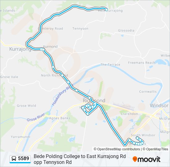 5589 Route Schedules, Stops & Maps East Kurrajong (Updated)