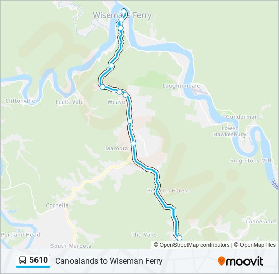 5610 Route Schedules Stops And Maps Wisemans Ferry Updated