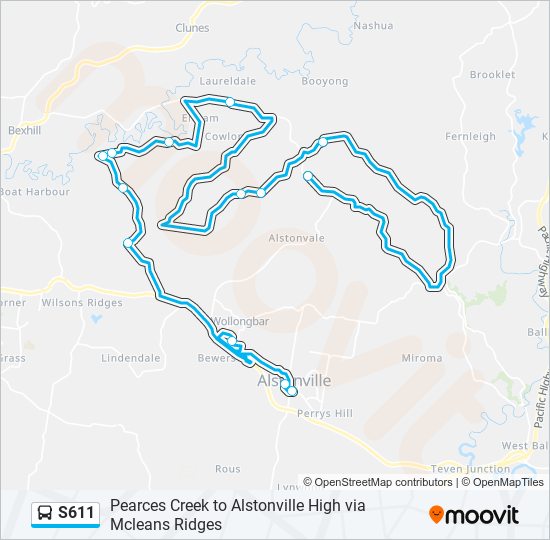 S611 Route: Schedules, Stops & Maps - Wollongbar (Updated)