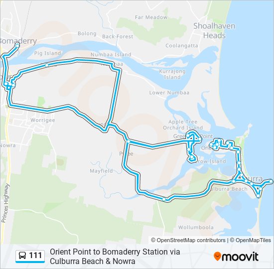 111 Route: Schedules, Stops & Maps - Culburra Beach (Updated)