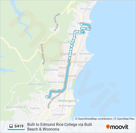 S419 bus Line Map