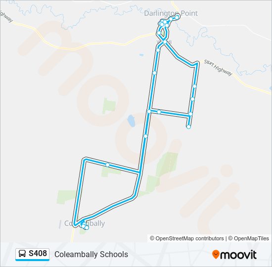 s408 Route Schedules, Stops & Maps Coleambally Schools (Updated)