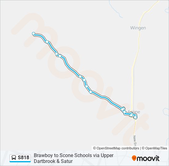 S818 bus Line Map