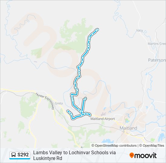 s292 Route Schedules, Stops & Maps Lochinvar Schools (Updated)