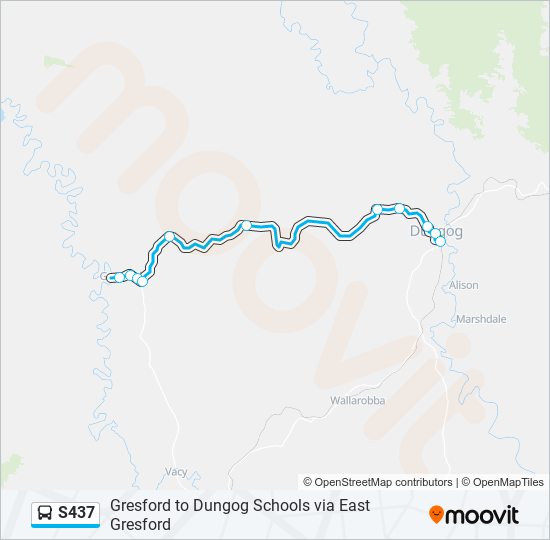 s437 Route: Schedules, Stops & Maps - Dungog Schools (Updated)