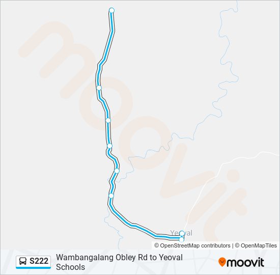 S222 bus Line Map