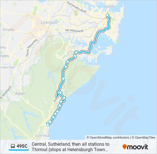 49SC bus Line Map