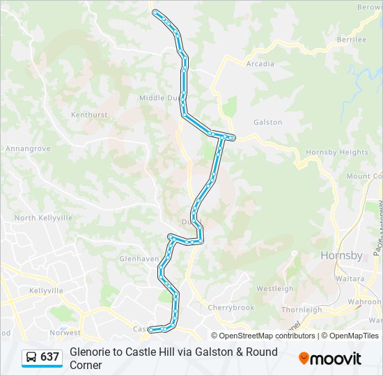 637 bus Line Map