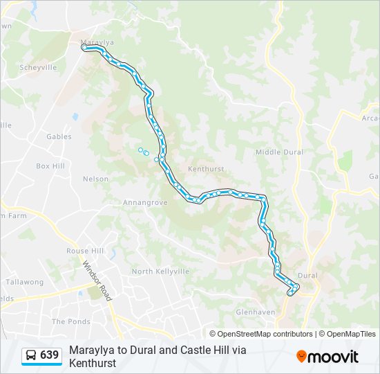 639 bus Line Map