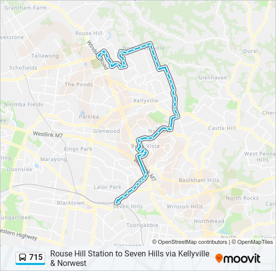 715 bus Line Map