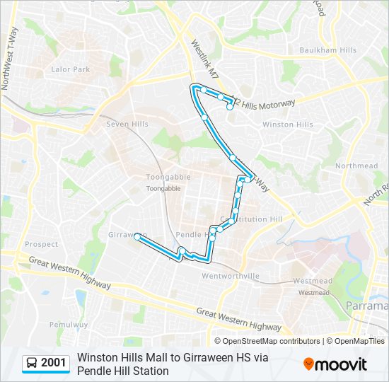 2001 bus Line Map