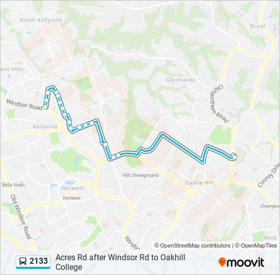 2133 bus Line Map