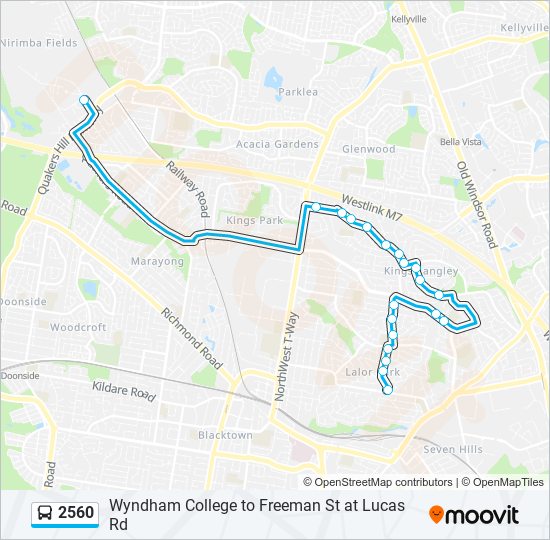 2560 bus Line Map