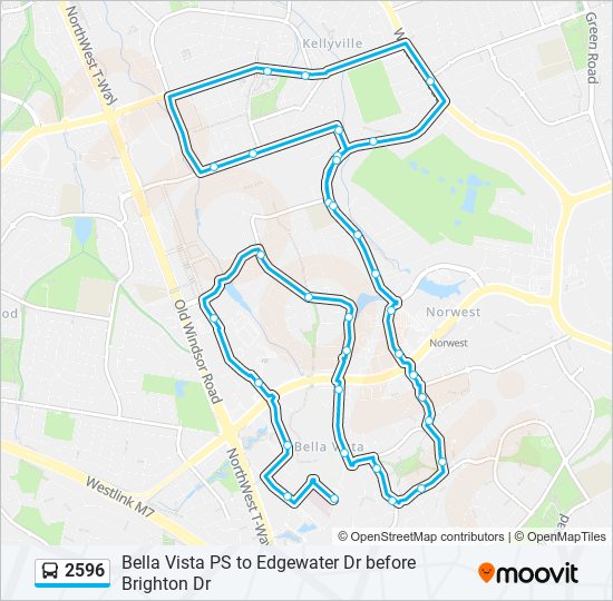 Mapa de 2596 de autobús