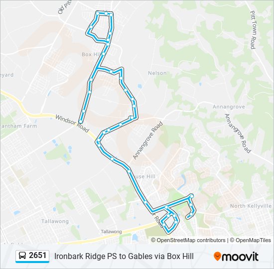 2651 bus Line Map