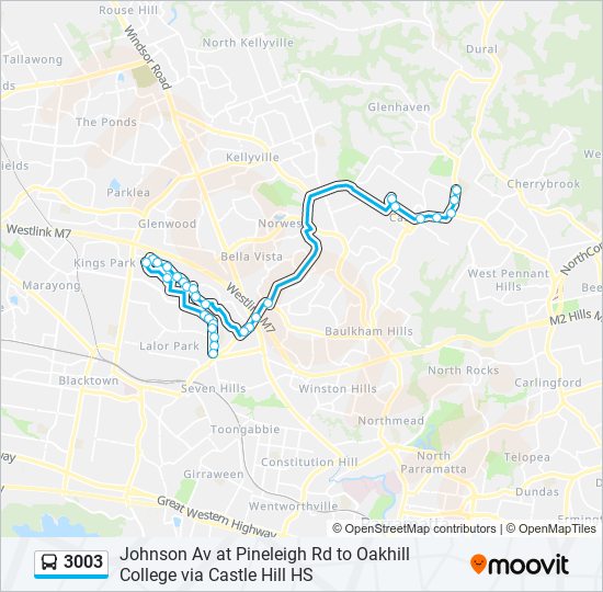 Mapa de 3003 de autobús