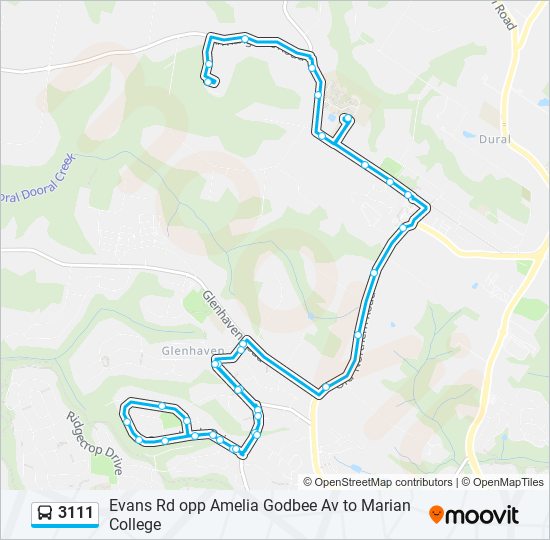 3111 bus Line Map