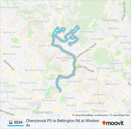 3534 bus Line Map