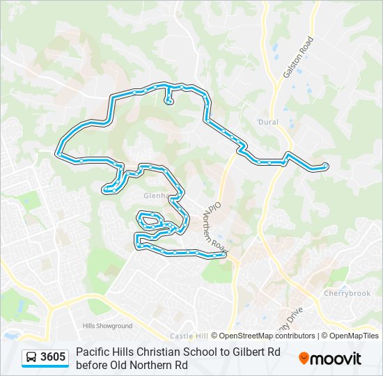 3605 bus Line Map