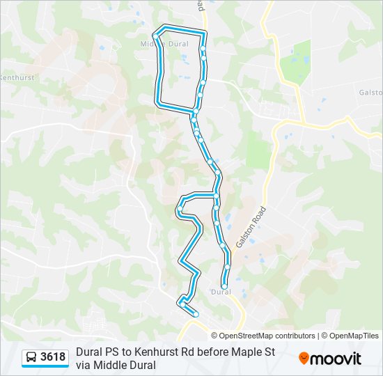 Mapa de 3618 de autobús