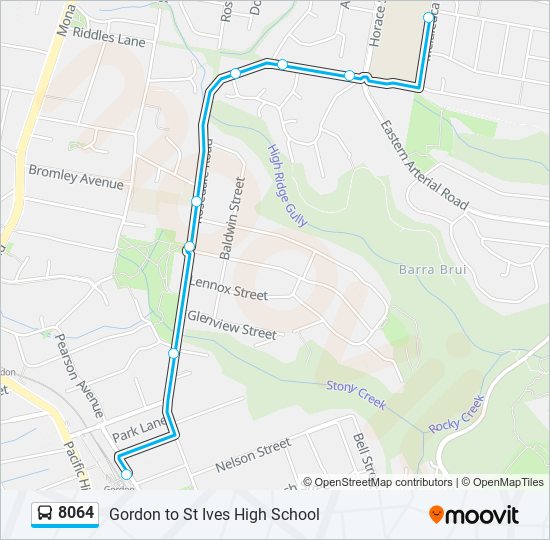 8064 bus Line Map