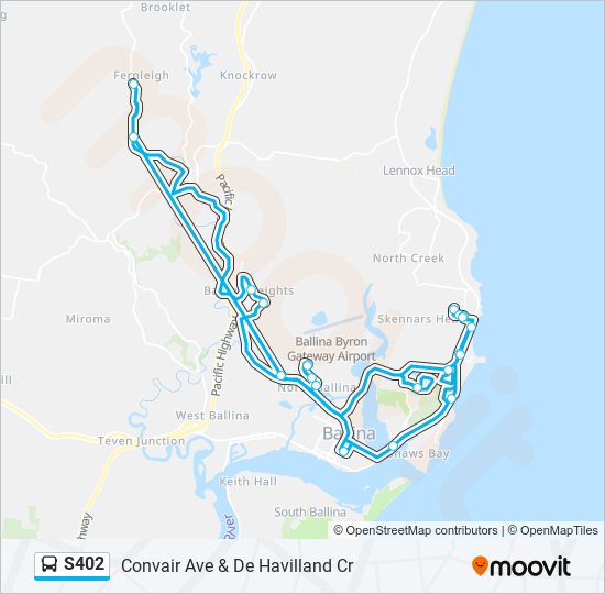 Mapa de S402 de autobús