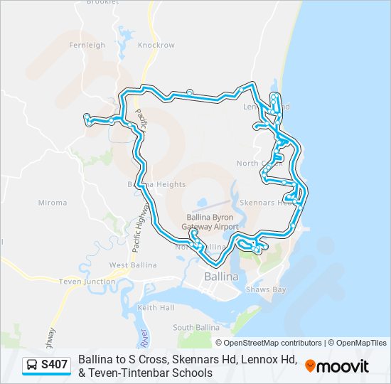 Mapa de S407 de autobús