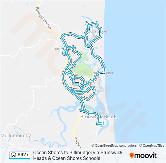 Mapa de S427 de autobús