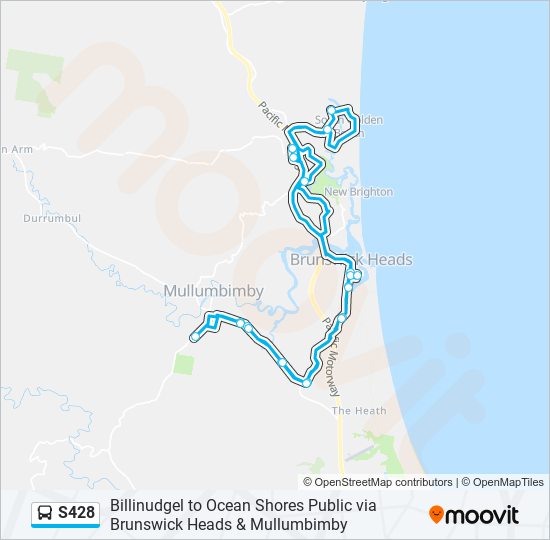 Mapa de S428 de autobús