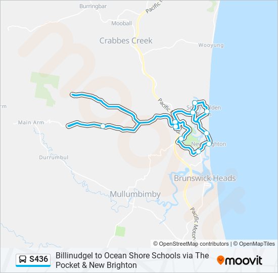 Mapa de S436 de autobús