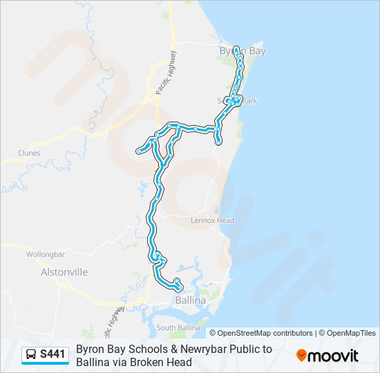 Mapa de S441 de autobús