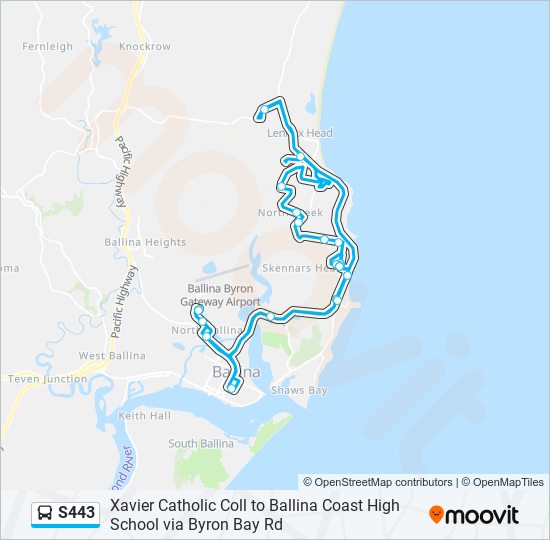 Mapa de S443 de autobús