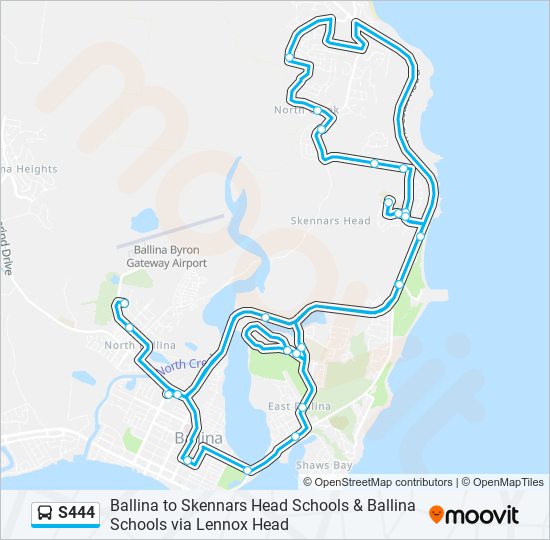 Mapa de S444 de autobús