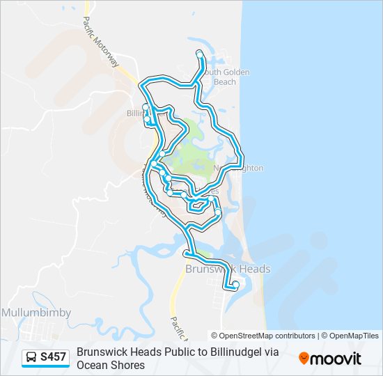 Mapa de S457 de autobús