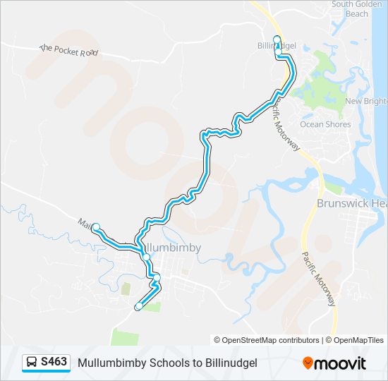 Mapa de S463 de autobús