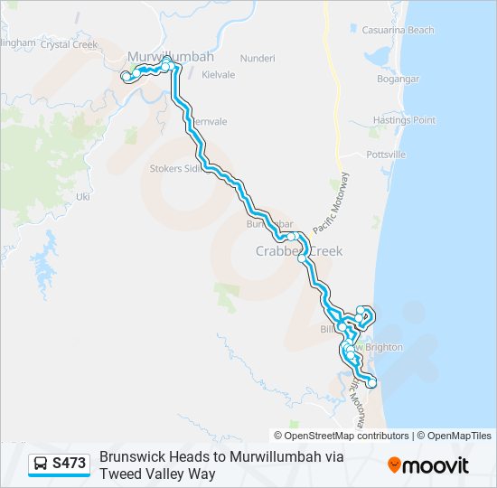 Mapa de S473 de autobús