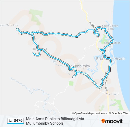 Mapa de S476 de autobús