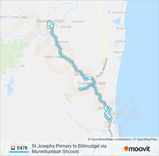 Mapa de S478 de autobús