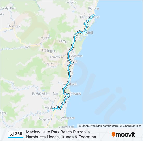 360 bus Line Map