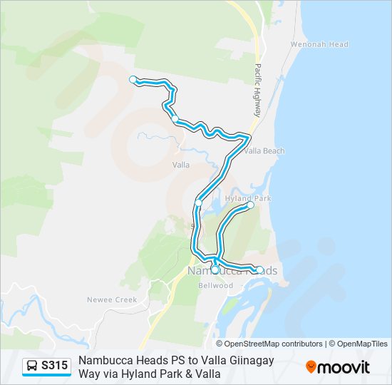 S315 bus Line Map