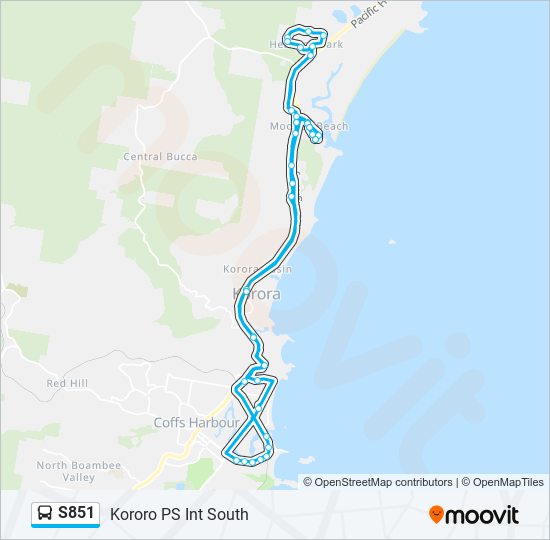 S851 bus Line Map