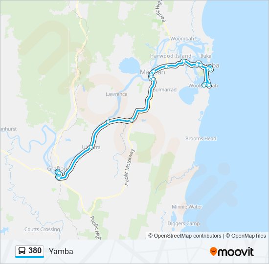 380 Route: Schedules, Stops & Maps - Yamba (Updated)