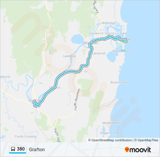 380 bus Line Map