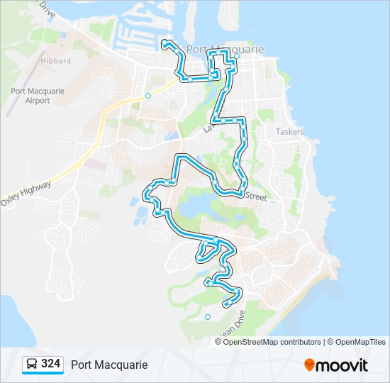 324 bus Line Map