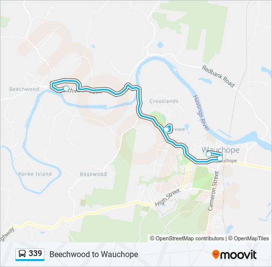 339 bus Line Map