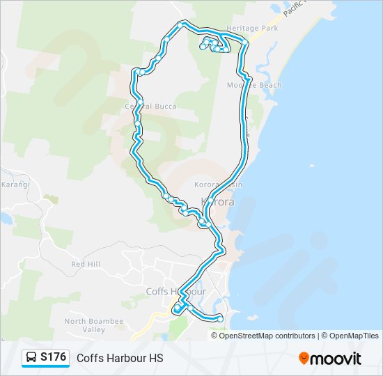 s176 Route: Schedules, Stops & Maps - Coffs Harbour HS (Updated)