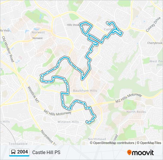 Mapa de 2004 de autobús