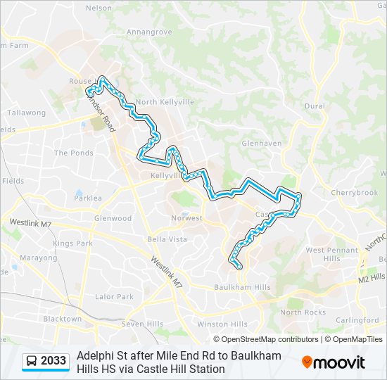 2033 bus Line Map